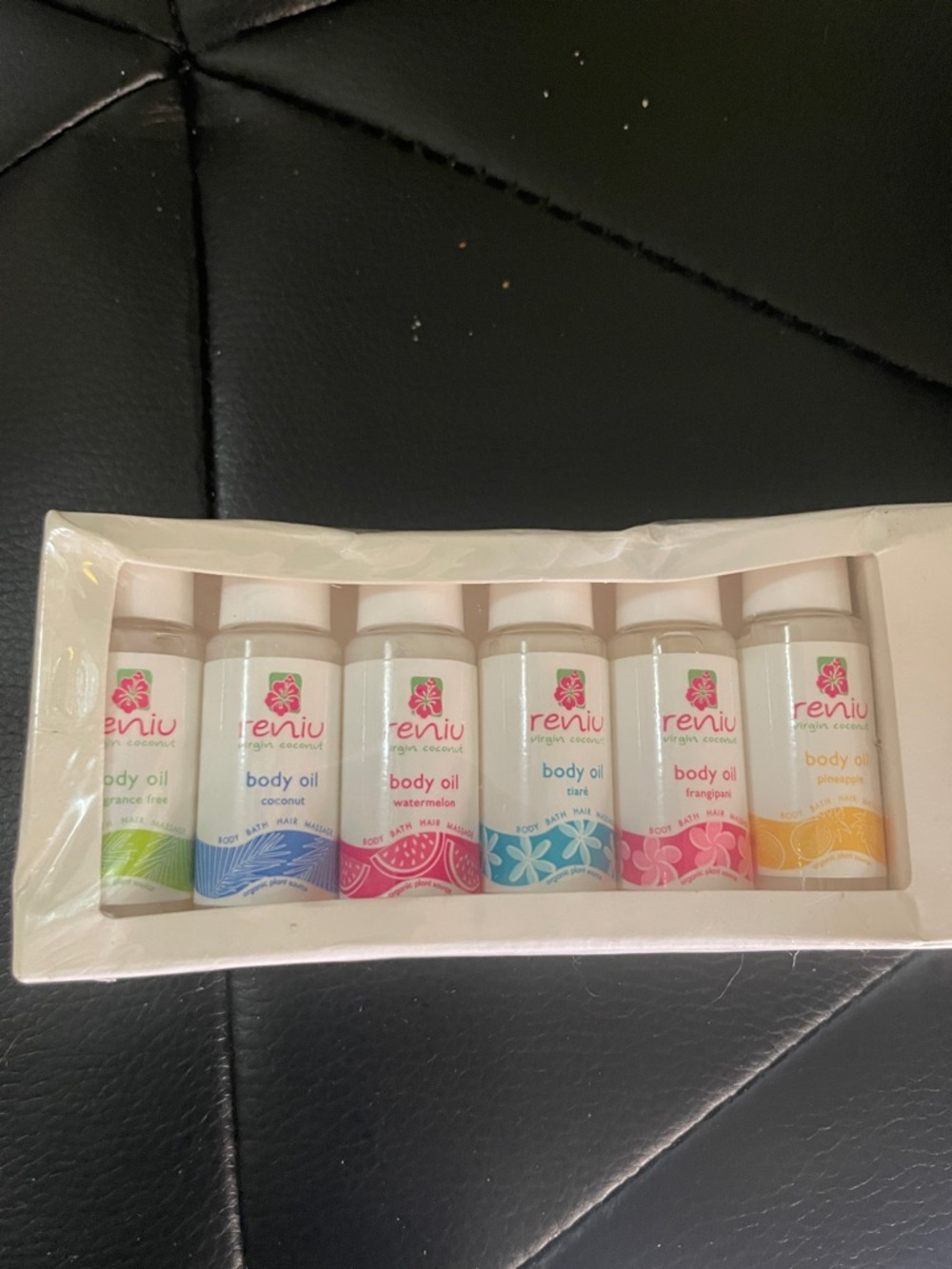 Gift Set - reniu virgin body oil in assorted fragrances.
